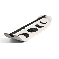 Wooden Moon SlackBoard on a white background 