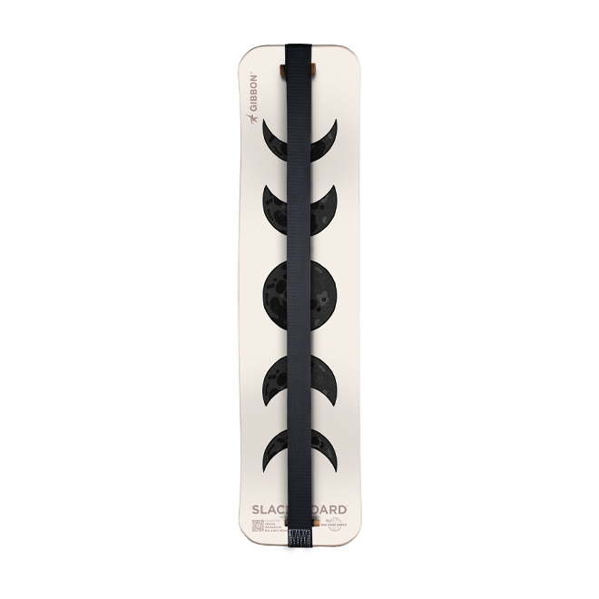 Wooden Moon SlackBoard on a white background 