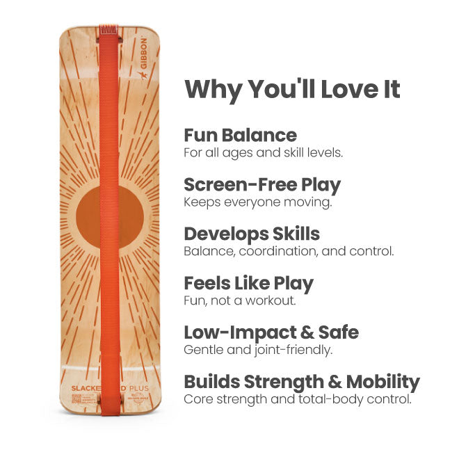 Sunbeam Slackboard with reasons why you'll love it on a white background